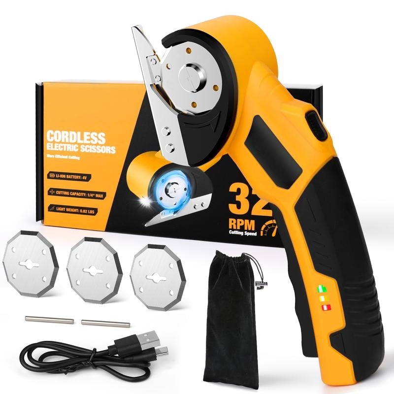 Cordless Electric Scissors – Rechargeable Heavy Duty